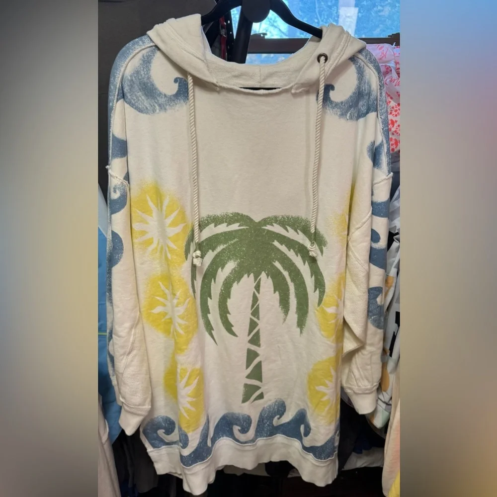 NWT Free People We The Free Air It Out Hoodie - ivory combo - XL_11